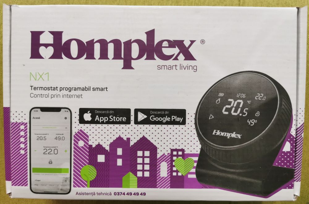 Termostat mobil WiFi Smart Homplex NX1