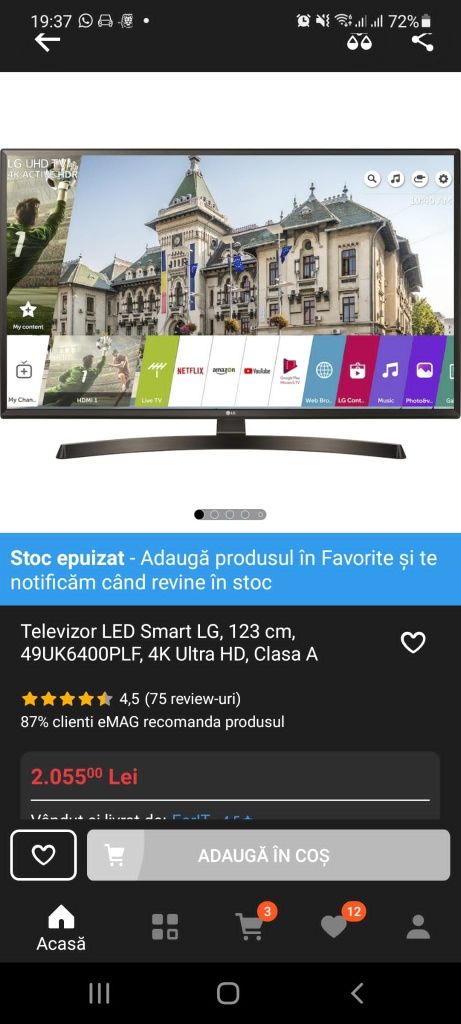 Vand TV Led Smart 123cm 4k Ultra HD