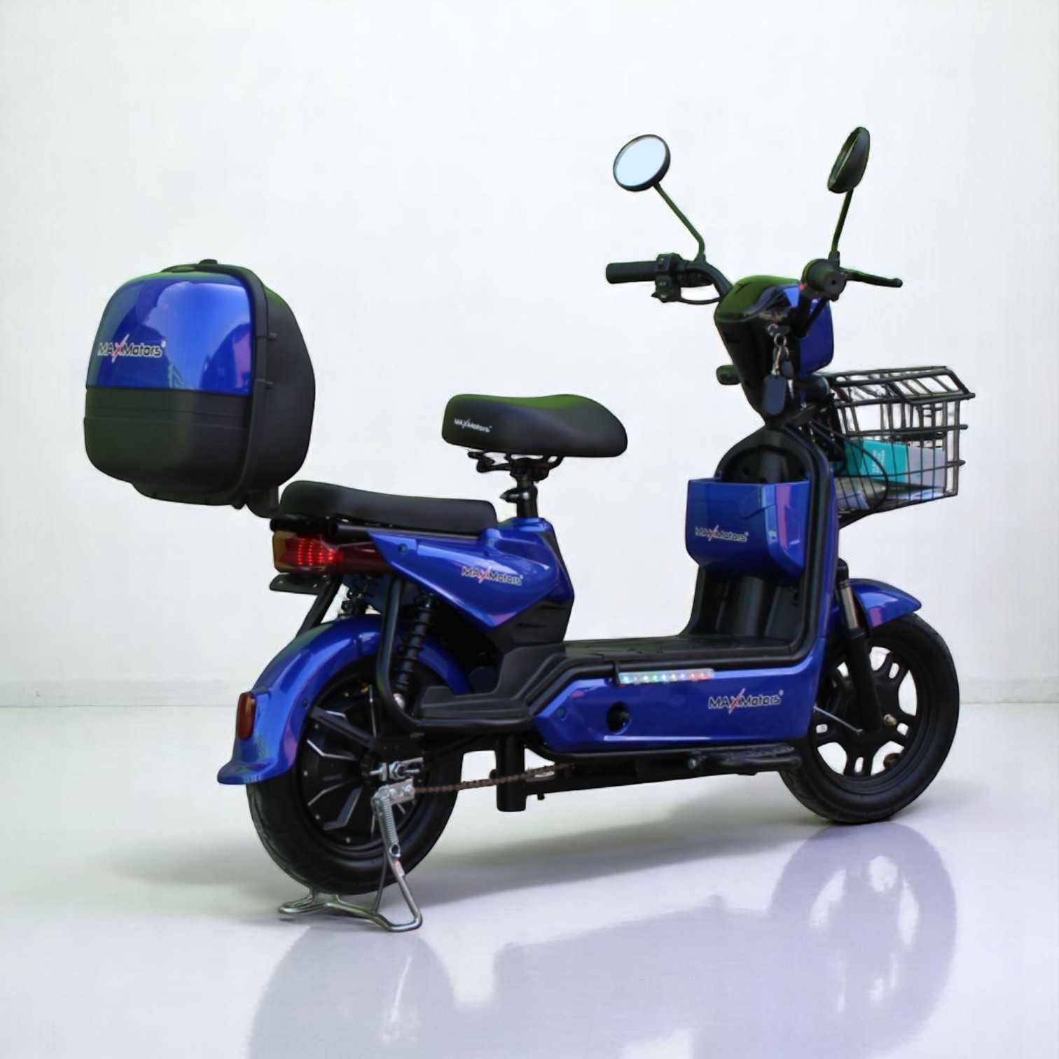 Електрически скутер с педали MaxMotors EBZ 14 500W/48V/12Ah - BLUE