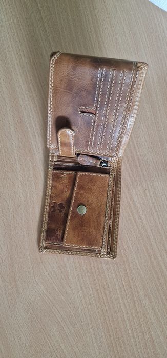 Portofel din piele naturala cu vultur