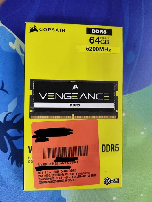 Озу sodimm ddr5 64гб 5200mhz