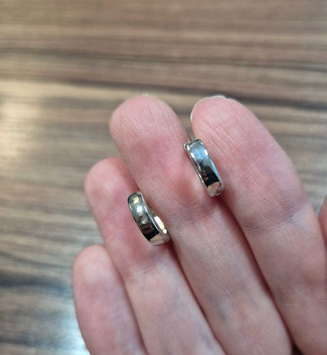 Нови сребърни обици сребърни обеци сребърни халки с камъчета