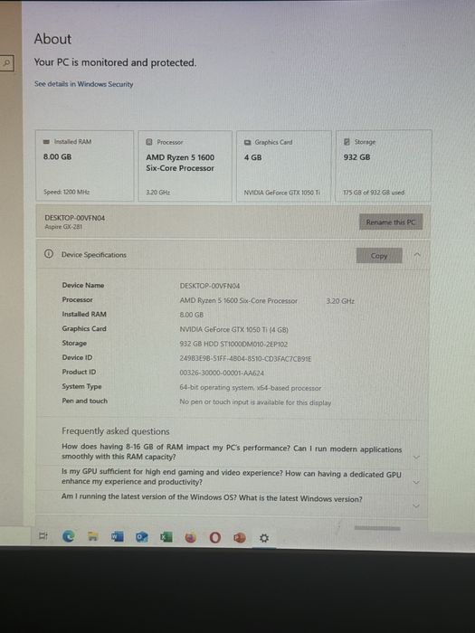 Компютър:Acer Aspire-GX281