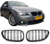 Решетка / маска BMW 530 525 E60 E61 - двойни бъбреци черен лак бмв