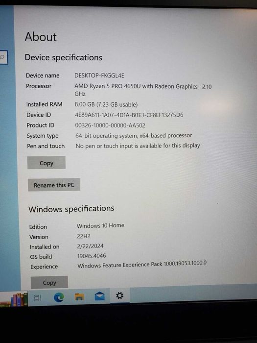 Лаптоп Lenovo ThinkPad T14s Gen 1 14" /Ryzen 5 PRO 4650U/8GB/256GB SSD