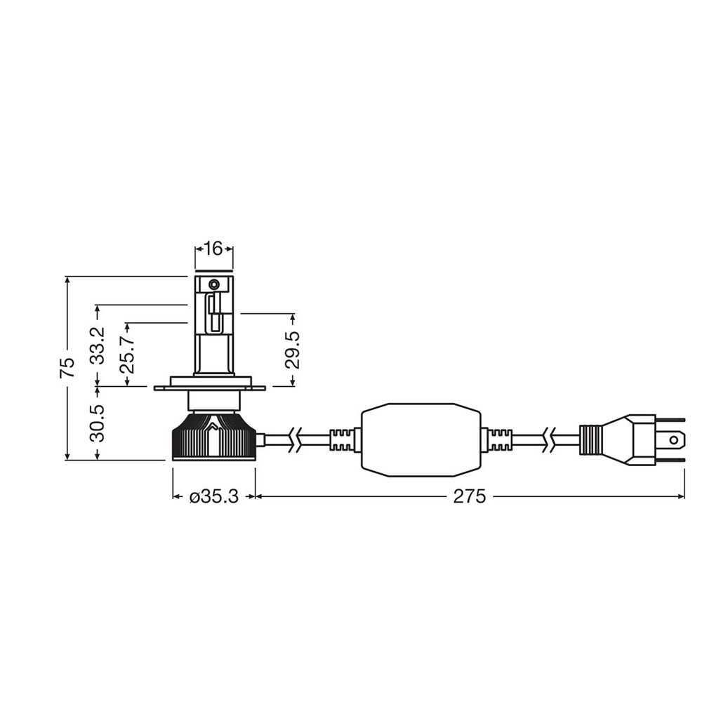 LED крушка H4 12V 41/40W, Canbus, P43T, LEDriving HL INTENSE, Osram