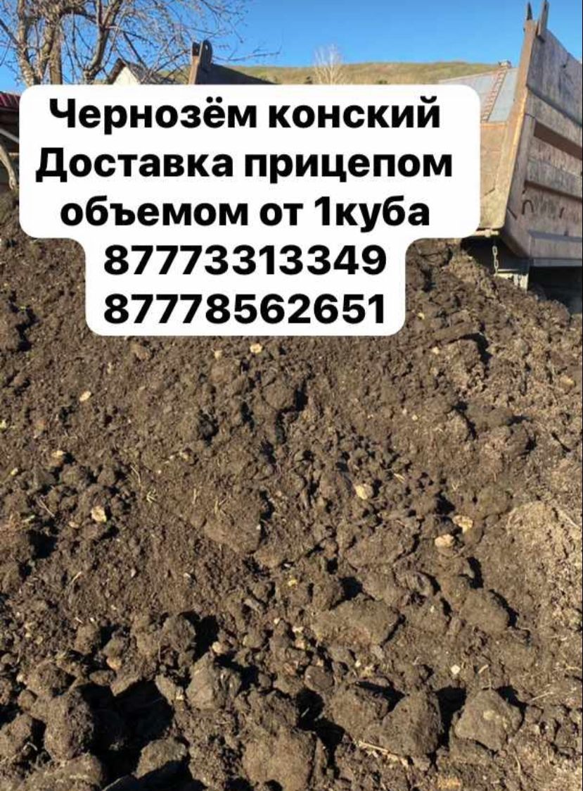 ЧЕРНОЗЕМ, НАВОЗ, доставка прицепом или  ковшом