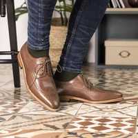 Pantofi derby premium River Island 42 Portugal piele naturala