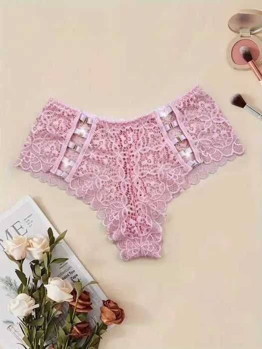 chiloți sexy din dantelă pentru femei roz-M-L,oferta