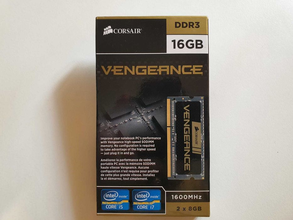 Corsair Vengeance 16GB DDR3 1600MHz SODIMM, foarte bune, 2x8GB