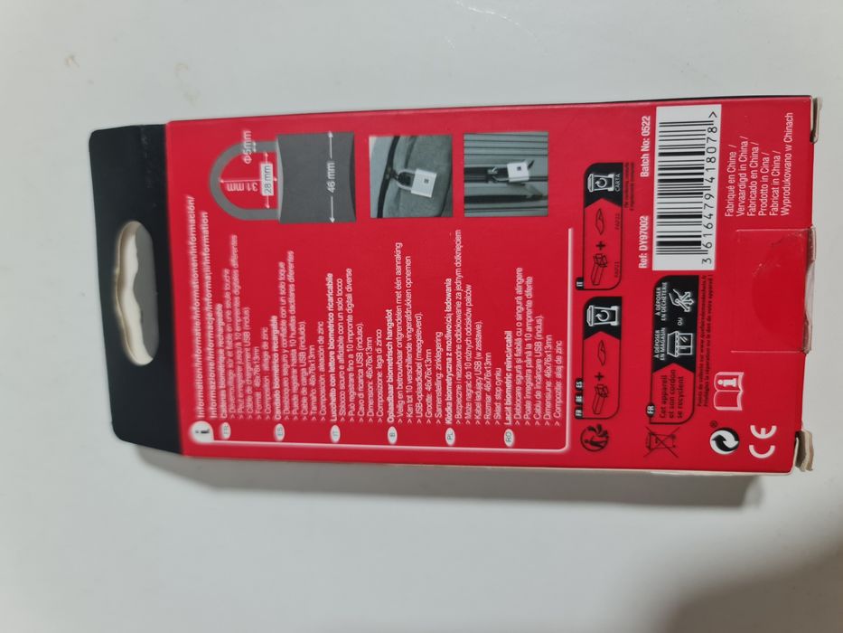 Lacăt cu amprenta digitală 46 mm