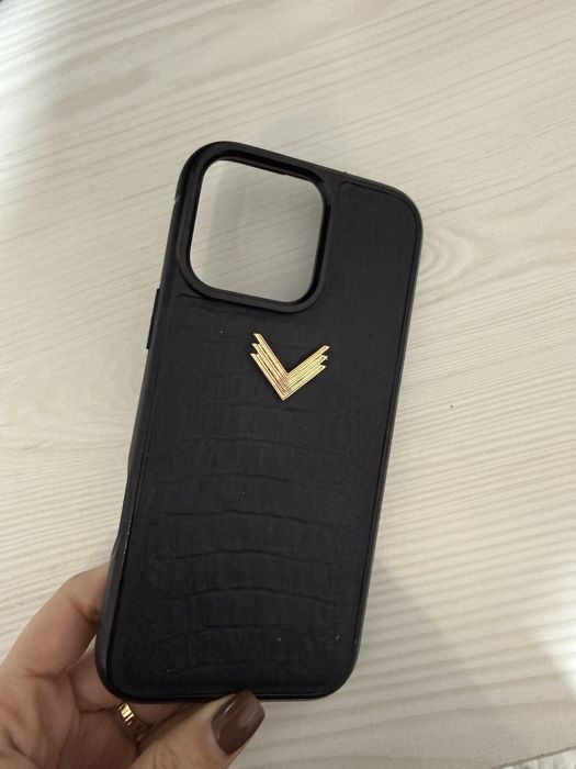 Husa telefon Velante, iphone 16 Pro Max, piele vitel, textura aligator