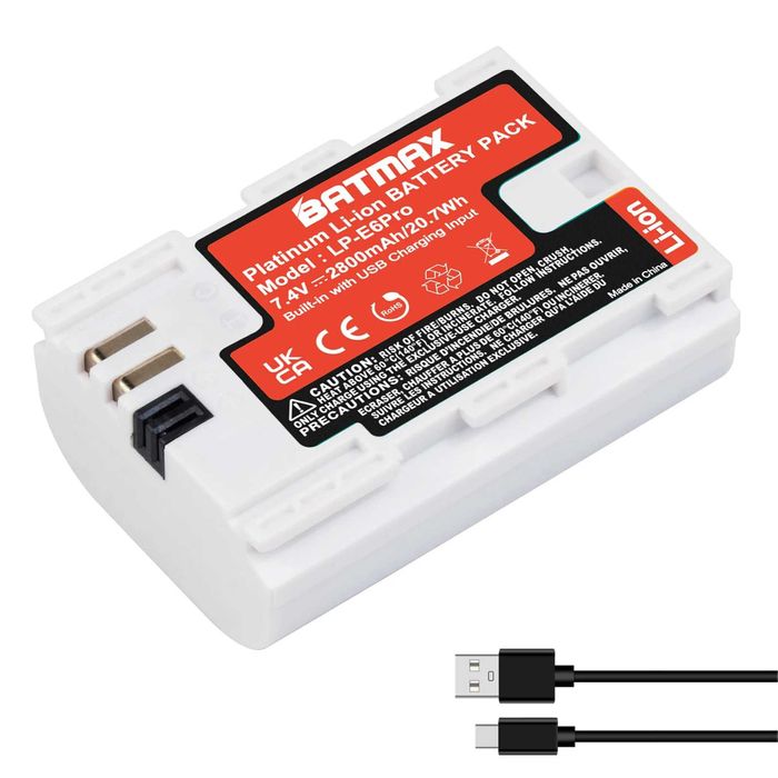 Acumulator Canon LP-E6 Pro 2800mAh port USB 5D Mark II III IV 6D 7D R7