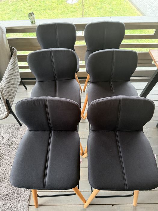 Scaun - Scaune Bar - Masa inalta - 6 Buc - Textil