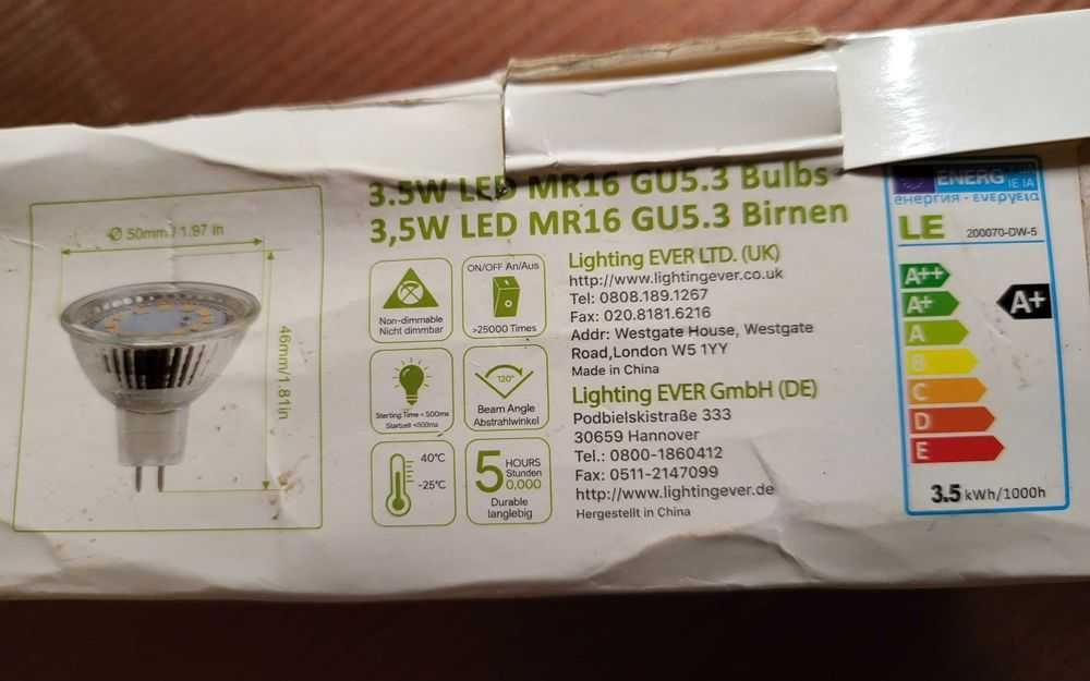 Set becuri led GU  5,3 la 12 volti