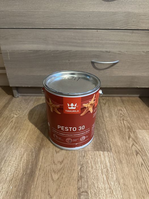 Эмаль Tikkurila Pesto 30 полуматовая цвет RAL 1011 2.7 л