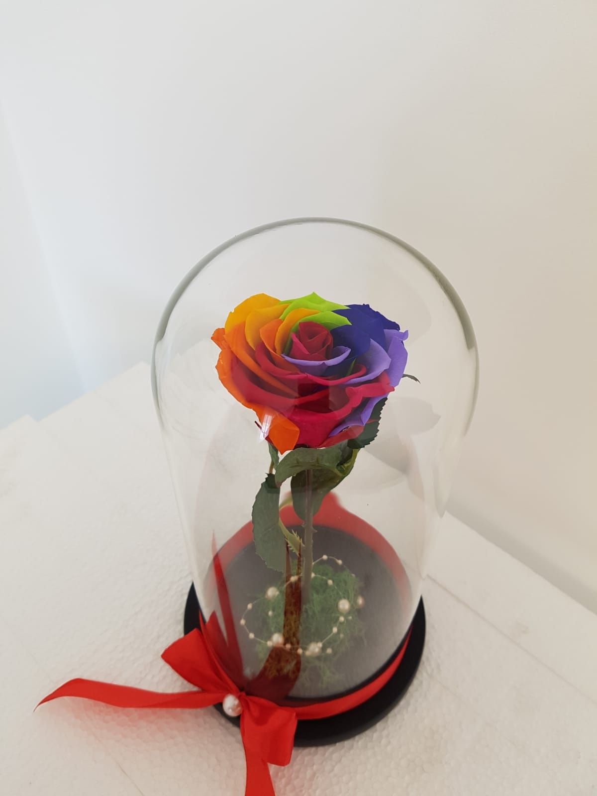 Trandafir criogenat 25 cm multicolor