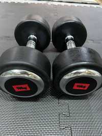 Set gantere profesionale cu cauciuc 20 kg, 2 x 10 Kg