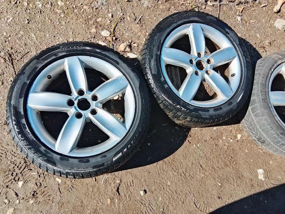 Vând 4 jante aliaj r17 cauciucuri iarna