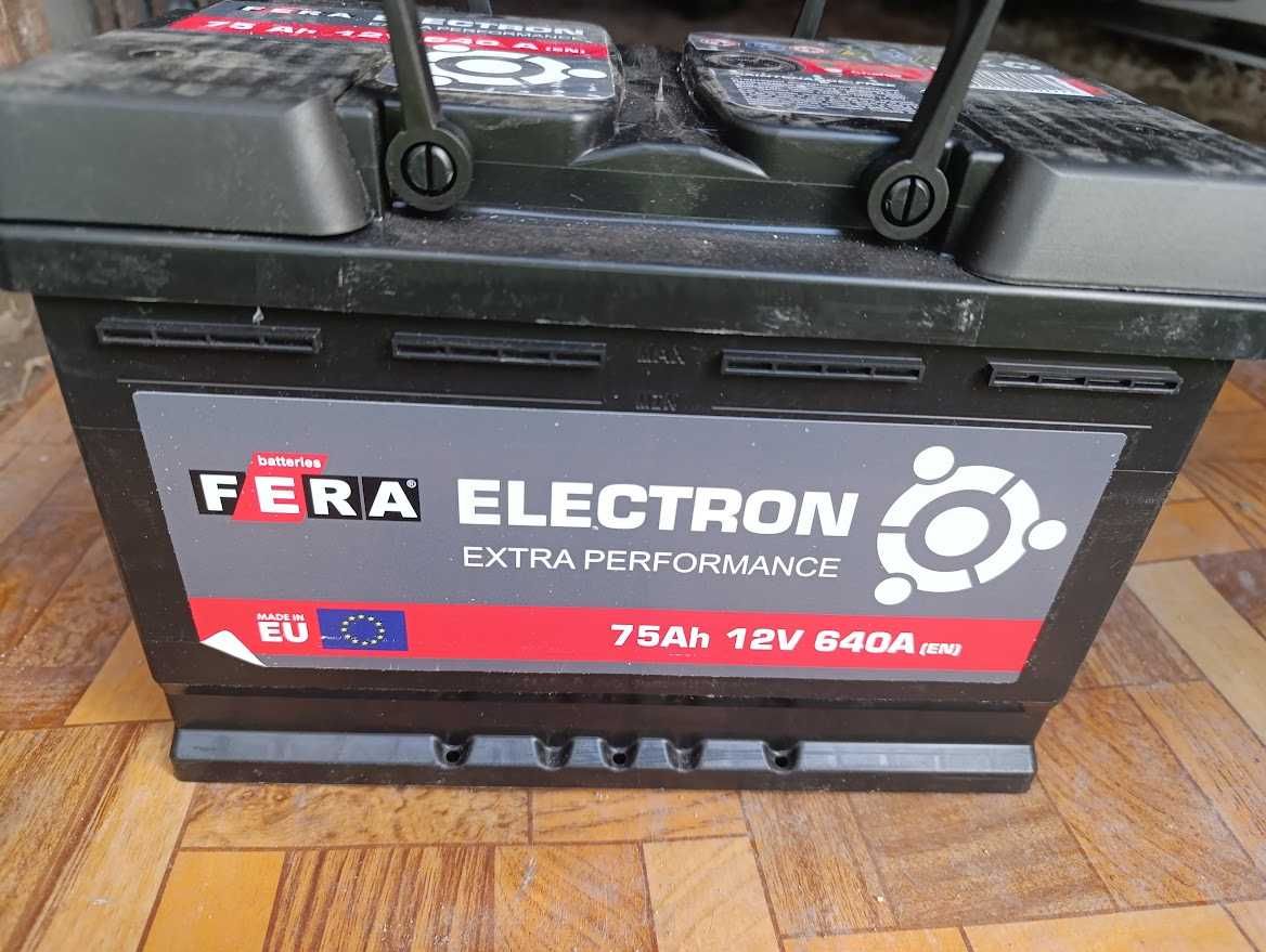 Продавам чисто нов акумулатор FERA ELECTRON 75Ah, 640A