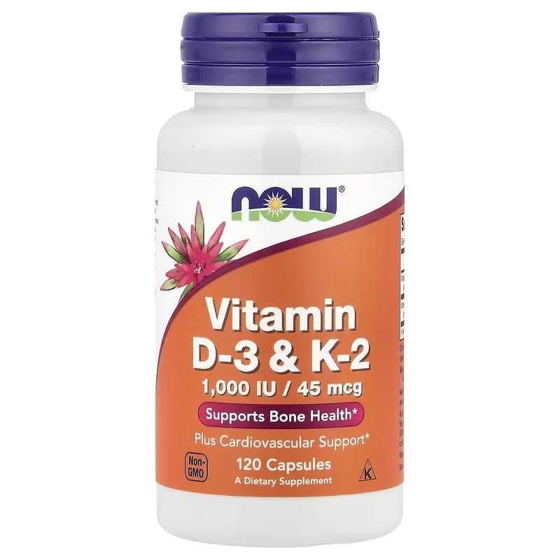 NOW Foods Mega D-3 и MK-7 д3+к2 5000 d3 k2 mk7 k2 + d3