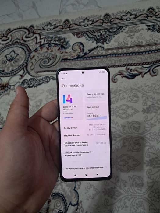 Xiaomi Redmi Note 12 Pro 16/256GB Blue Igravoy Holati Ideal Otlichni