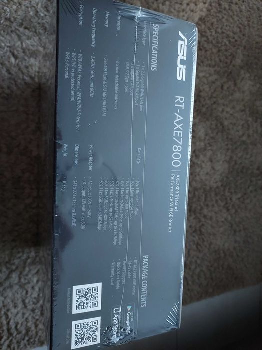 Router gaming wireless Asus RT-Axe7800 7800 mbps tri band wifi 6E Nou