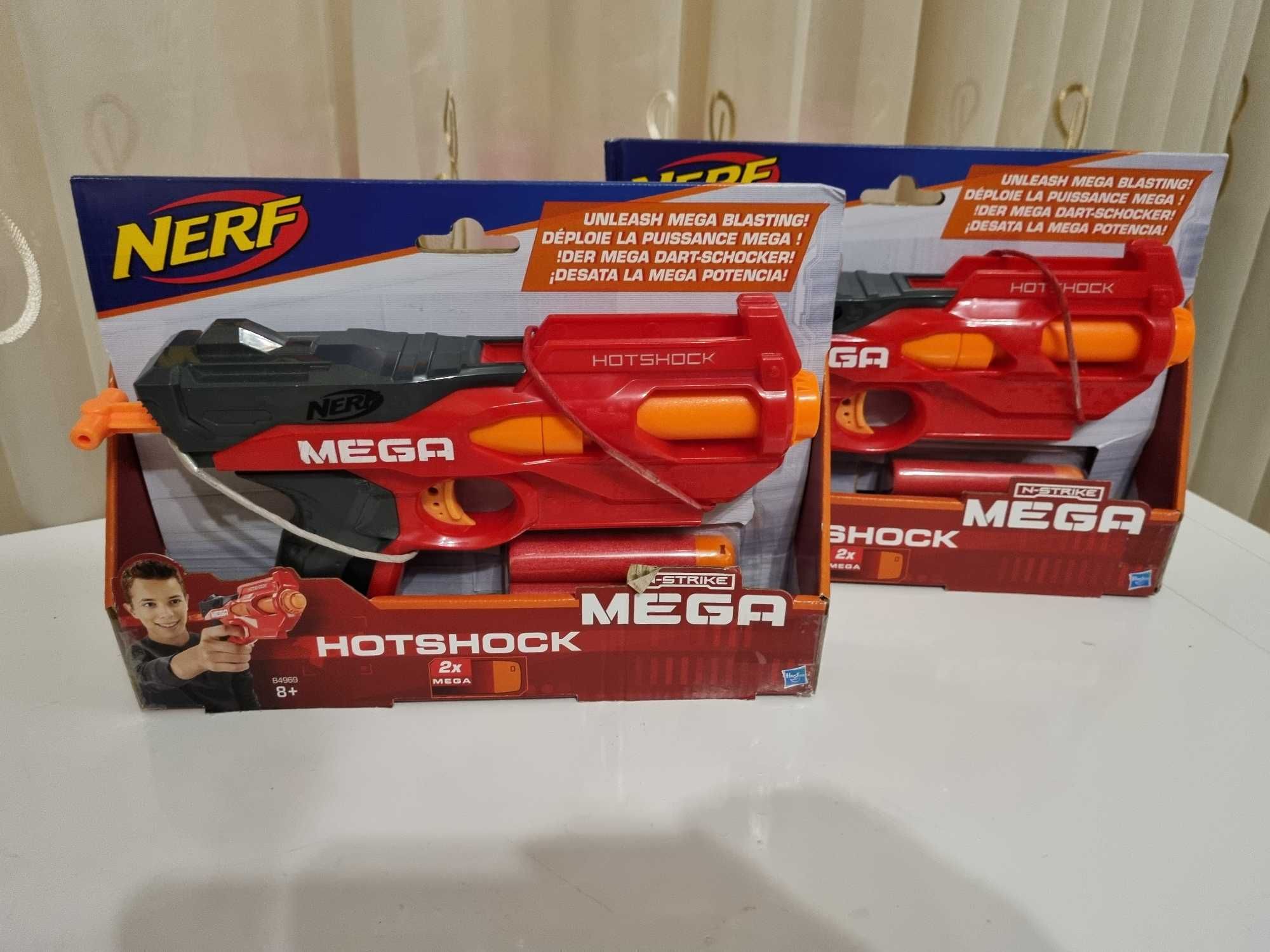 Pistol de jucarie Nerf Mega N-Strike Hotshock, 2 bucati.