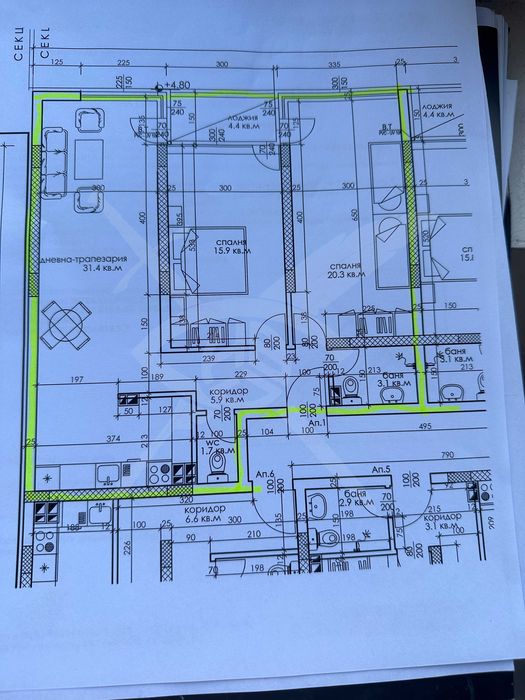 Продава се Тристаен апартамент в Пловдив, Съдийски - 113 кв.м за 1554 €/кв.м - Снимка #6