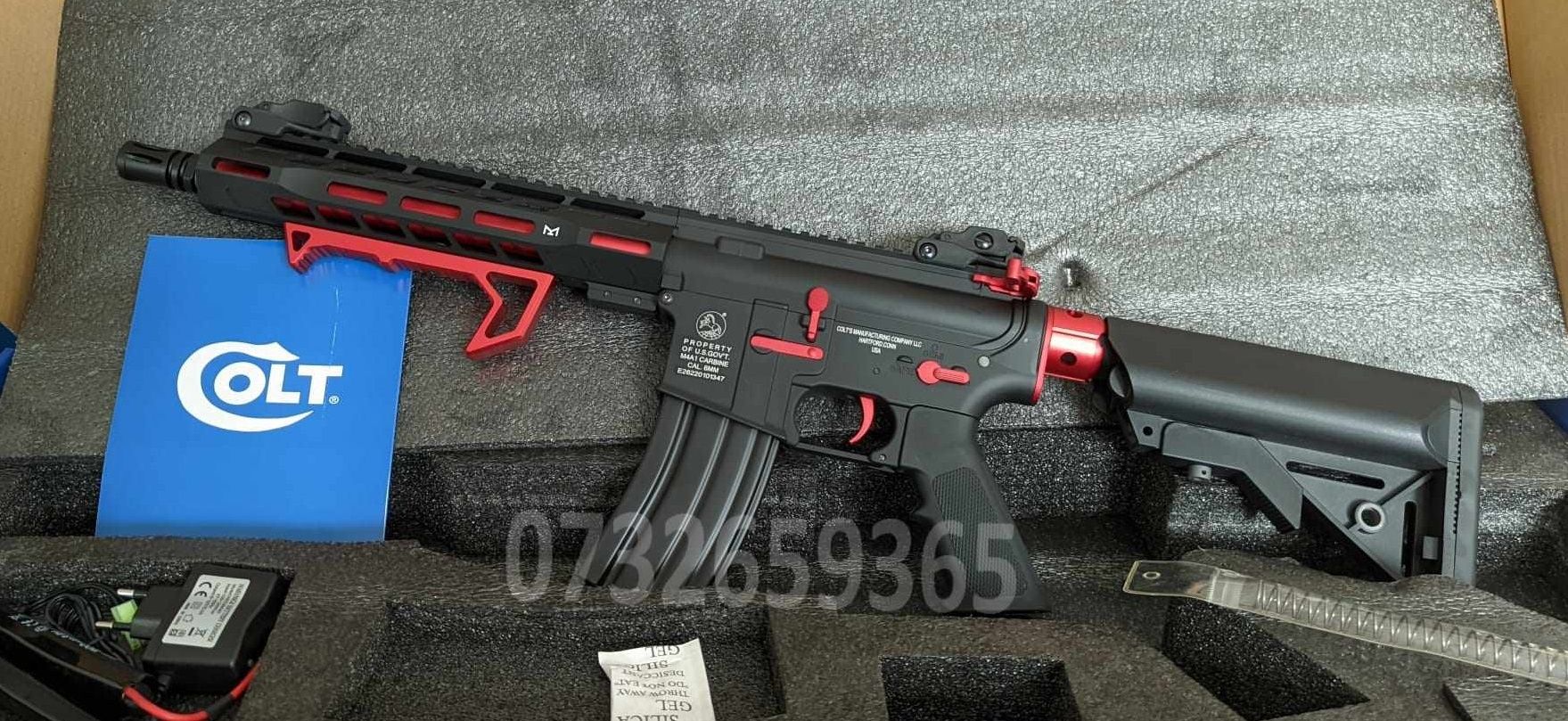 OFERTA Colt M4 FullMetal Arma asalt airsoft AEG baterie si charger