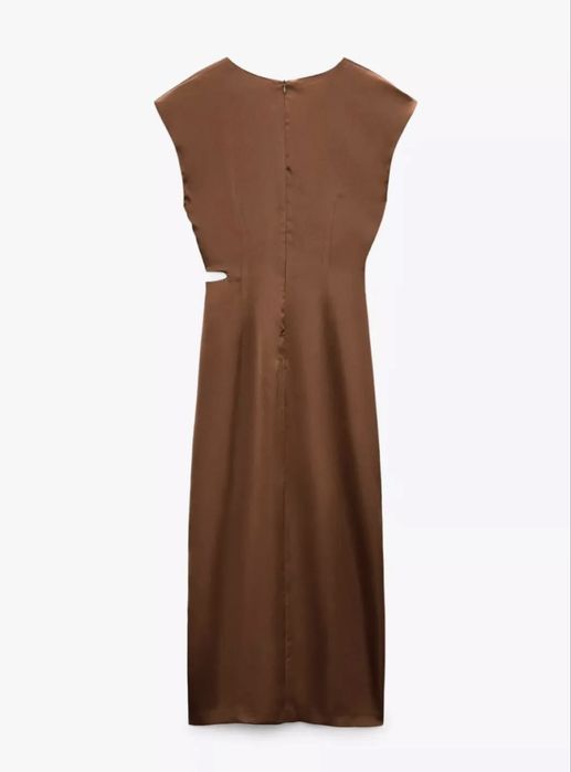 Rochie satin maro