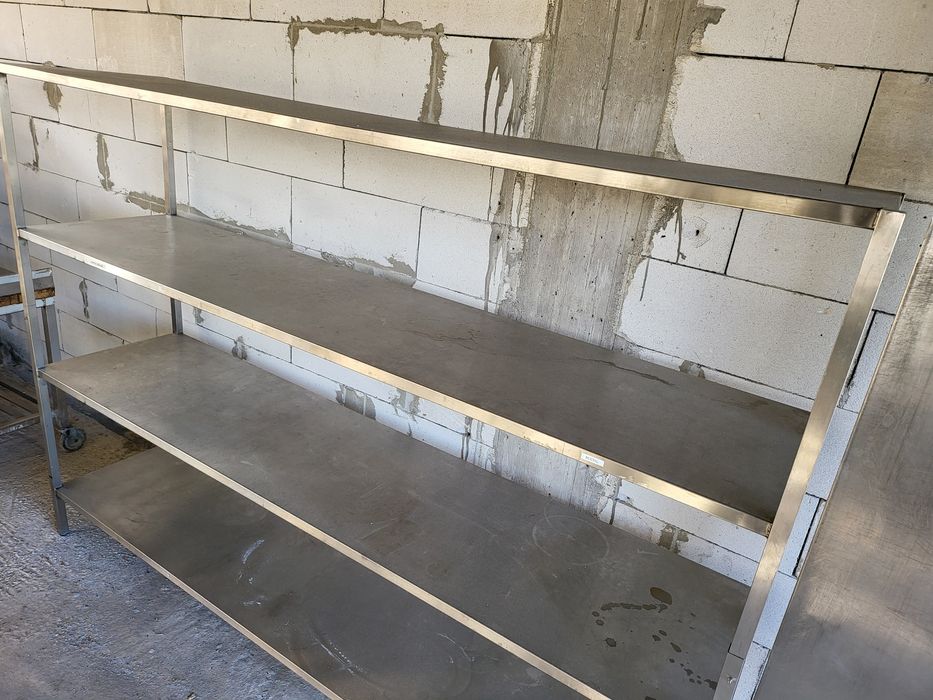 Vand raft din inox pentru bucatarie / camera frigorifica