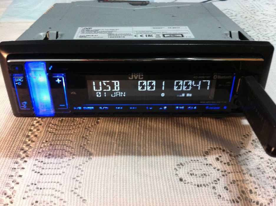 Radio CD MP3 player JVC KDR871BT cu Bluetooth, AUX, USB (statie