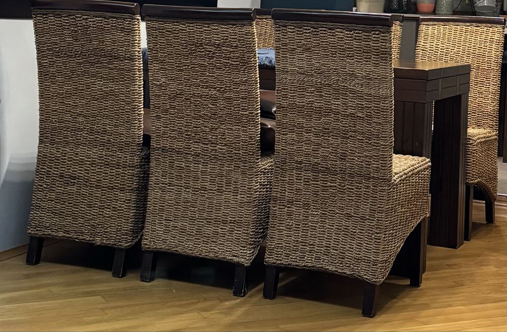 Трапезни столове от естествен ратан ! Маса трапезна масив