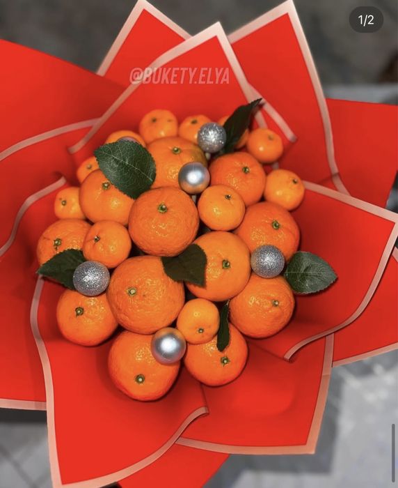 Мандарин букет. Букет из мандаринов