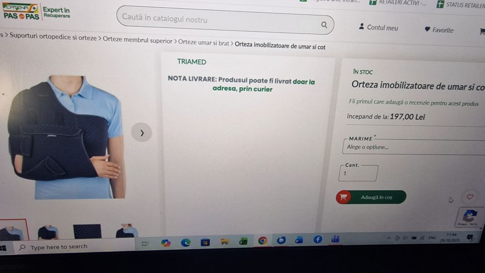 Orteza umar, brat, antebrat drept