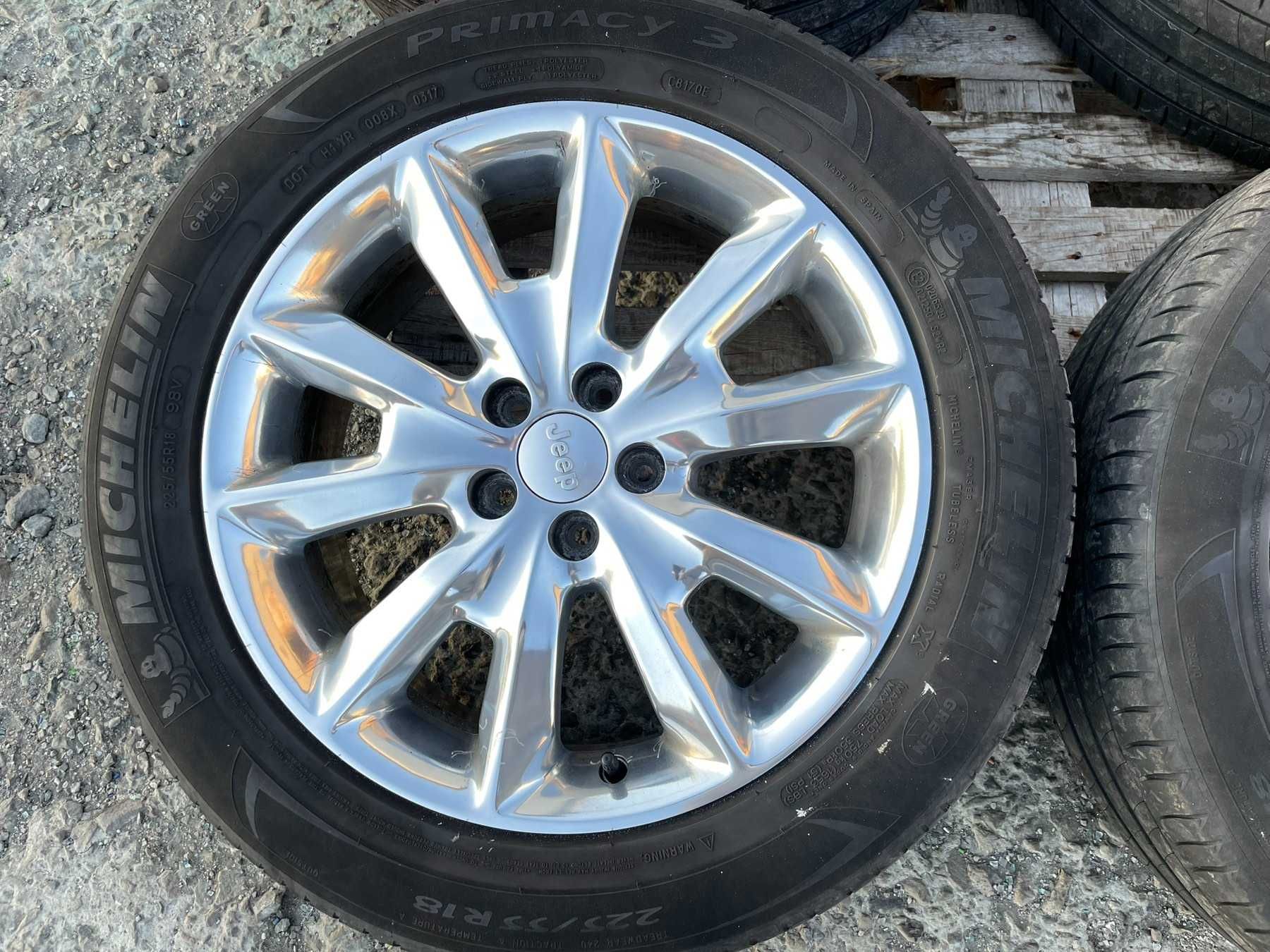 18 джанти 5х110 Jeep Cherokee V (KL) 7J et41 225/55/18 Michelin