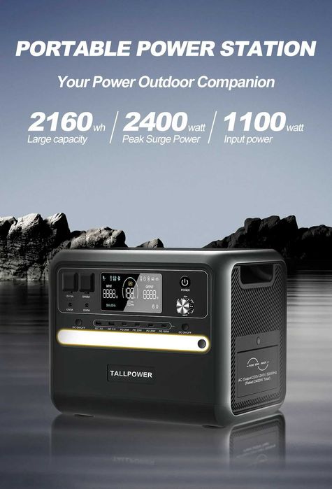 Generator portabil Tallpower V2400 LiFePO4 2.400W, 2.160Wh/Garanție!!