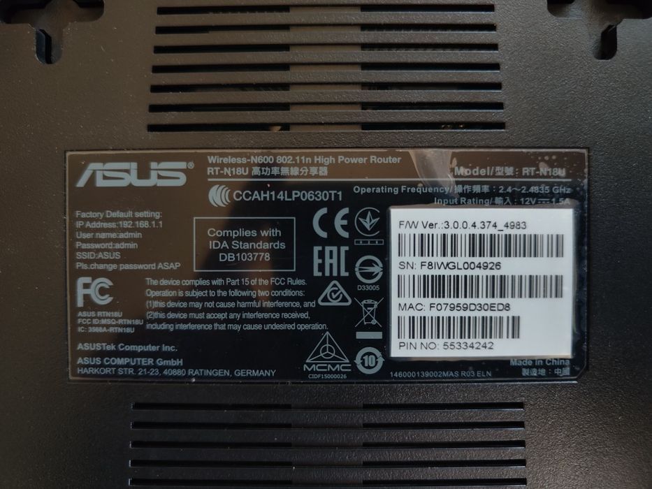 Router wireless Asus RT-N18U