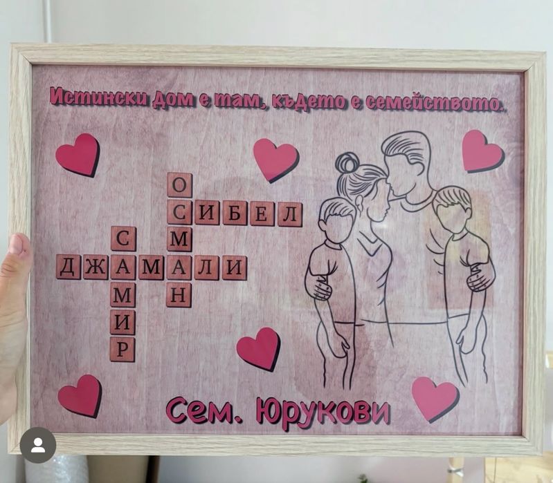 персонализирана семейна рамка