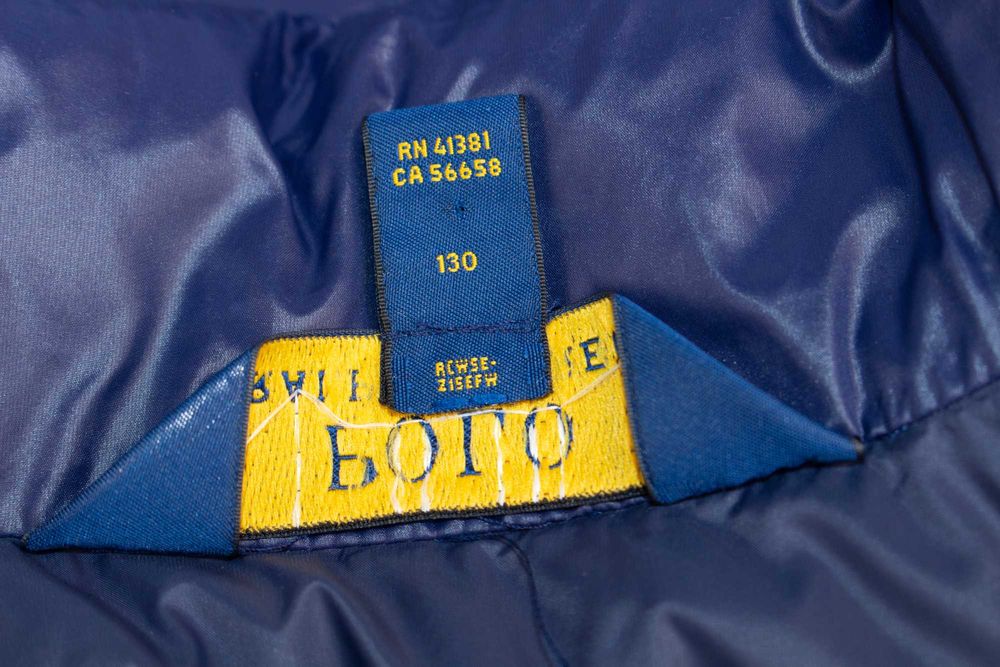 Polo Ralph Lauren оригинално пухено яке за момиче синьо пеплум стил 7г