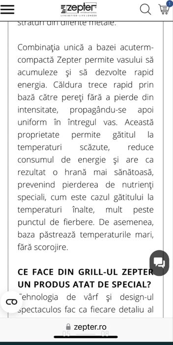 Set grill-uri sau tigăi Zepter noi, in ambalaj sau aproape impecabile