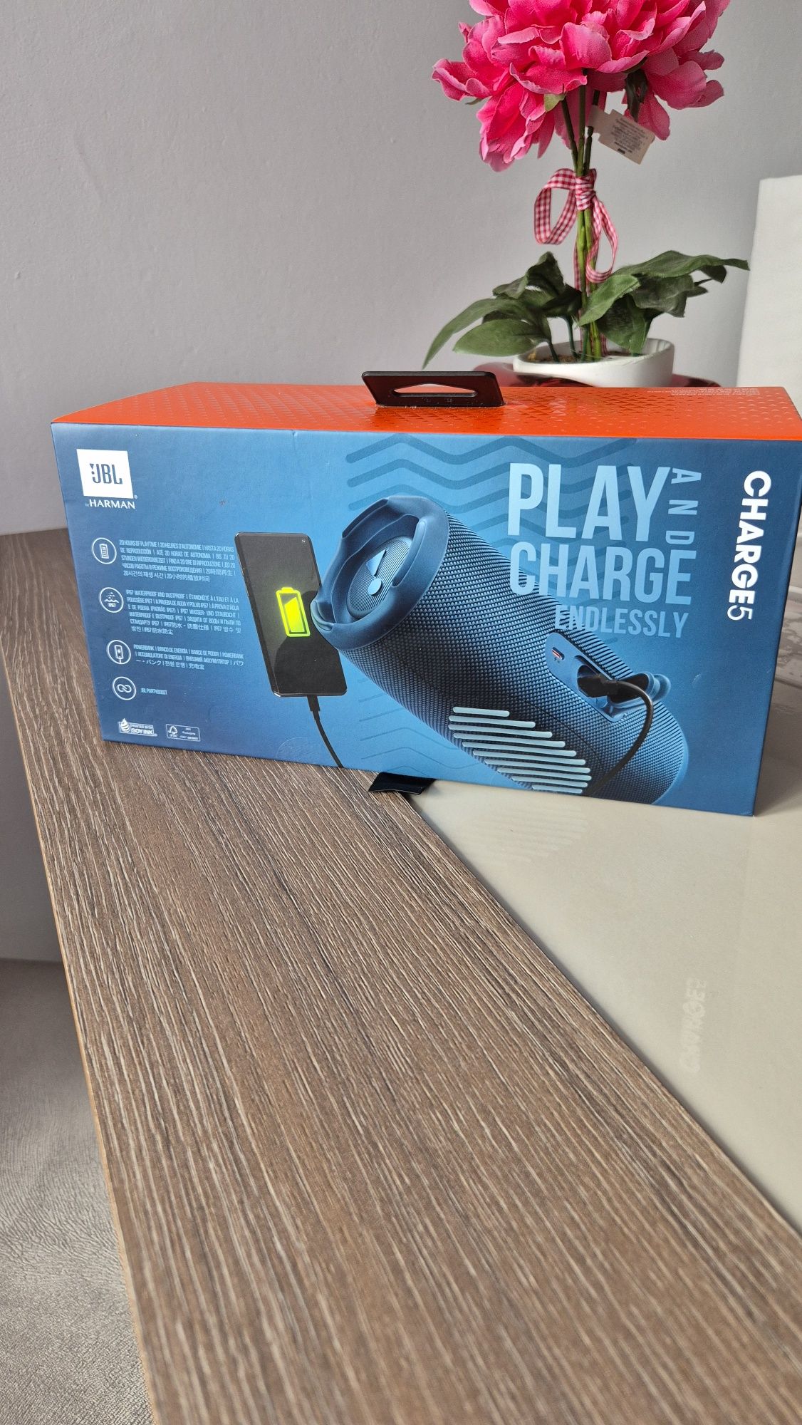 Boxa portabila JBL Charge 5, 40W, 7500mAh, Pro Sound, IP67, PartyBoost
