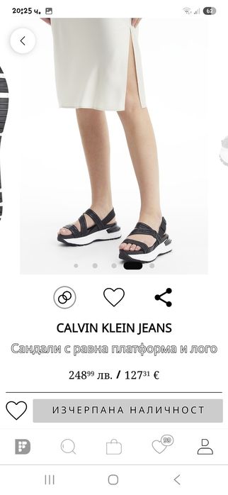 Сандали Calvin klein Jeans, 37 номер, 95лв.