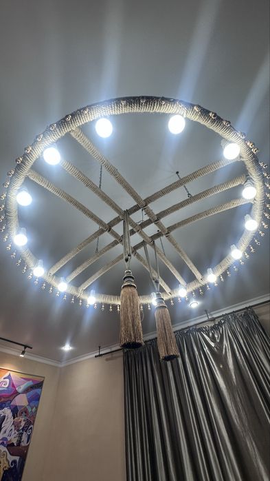 Продам люстры, люстра в виде Шанырака ( ручная работа) и бра