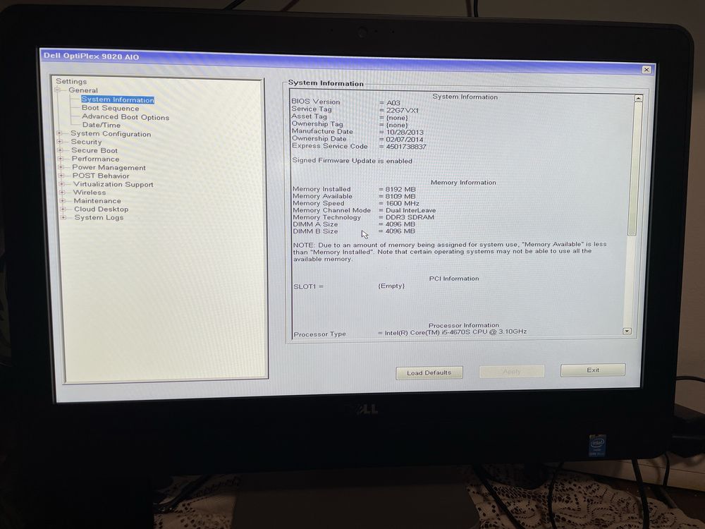 All-in-One Dell OptiPlex 9020