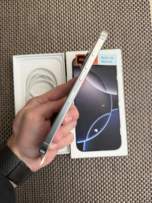 НОВ! 1TB! Iphone 16PRO MAX Лизинг от 88лв/м White titanium Гаранция!