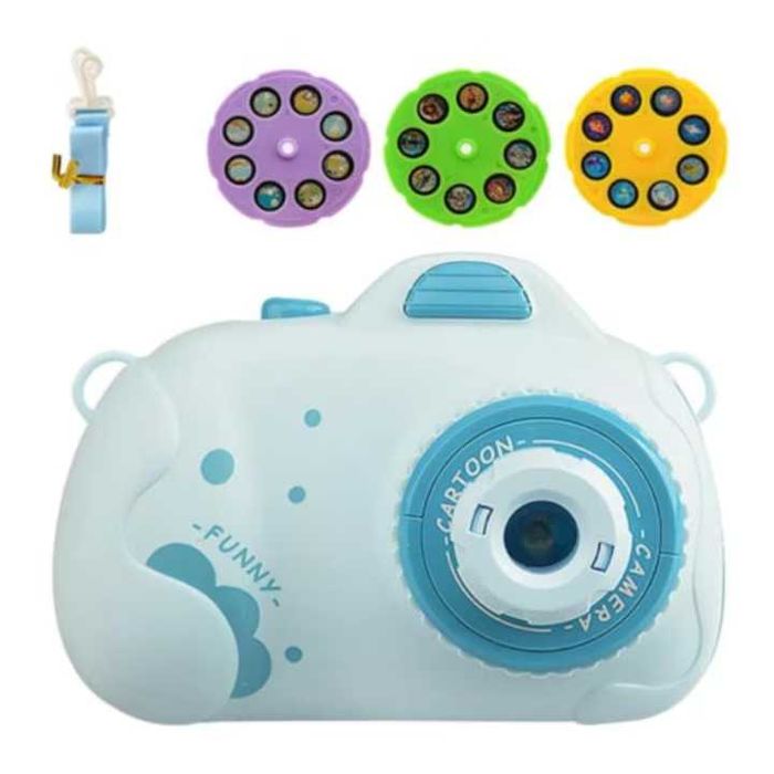 Jucarie interactiva cu Proiector , tip Camera Foto, Roz sau Albastru