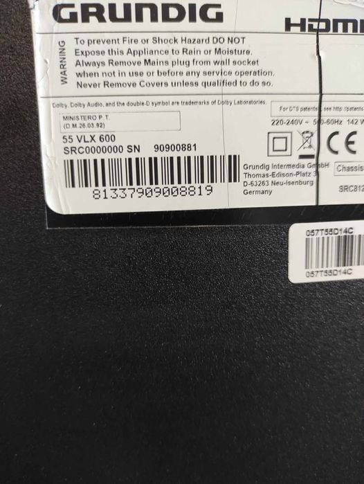 GRUNDIG 55" Smart TV Ultra HD 4K mod 55VLX600 Перфектно работещ!2021г.