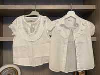 Set camasi albe fete 116 cm
